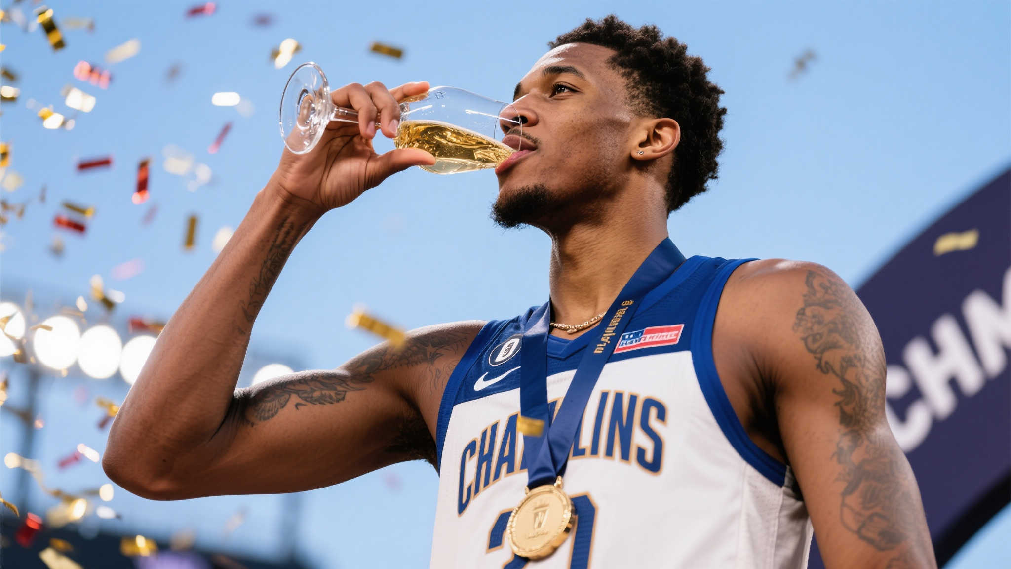 杰伦威:初尝人生第一杯酒,细品夺冠喜悦瞬间 杰伦威:初尝人生第一杯酒,细品夺冠喜悦瞬间